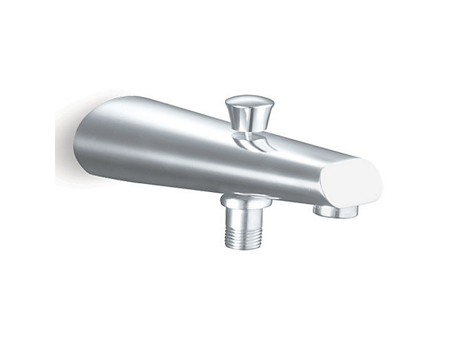 Kohler - Complementary™  Bath Spout, With Diverter, Flat Face Long In Polished Chrome